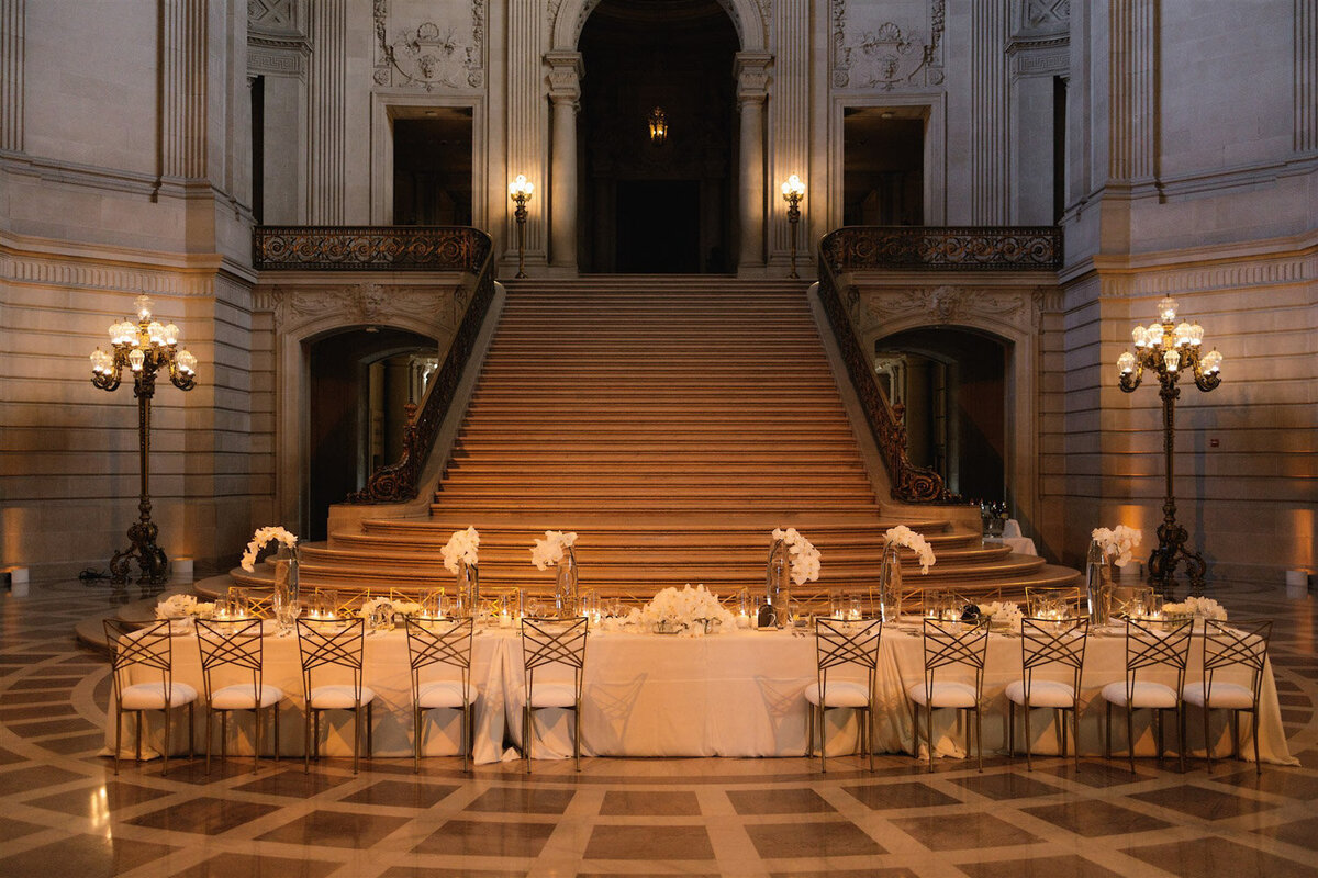 Elegant staircase for a wedding