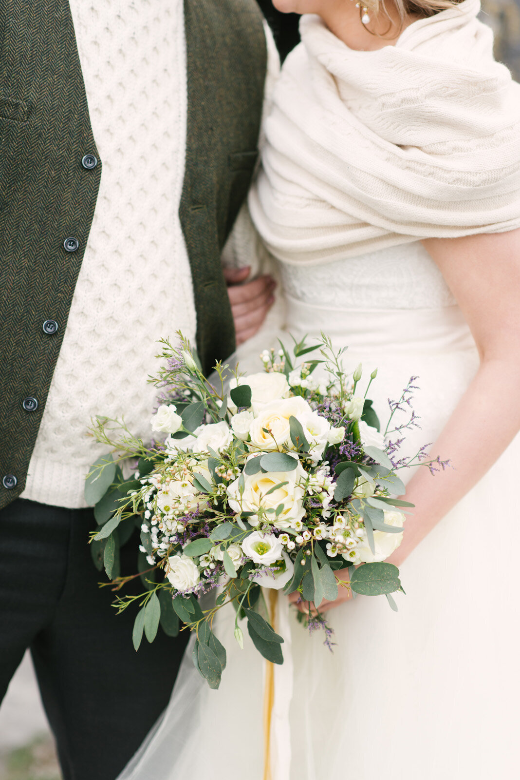 Kate-Murtaugh-Events-Ireland-international-destination-wedding-planner-Irish-elopement-couple-County-Clare-wildflower-bouquet