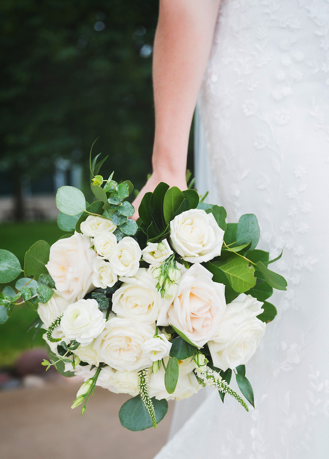white wedding bridal bouquet indiana florist