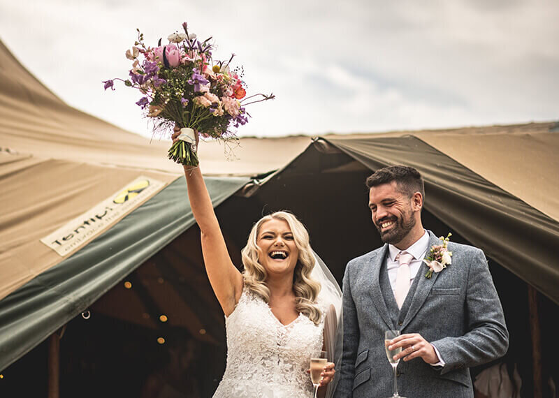Bride celebrating getting married 177
