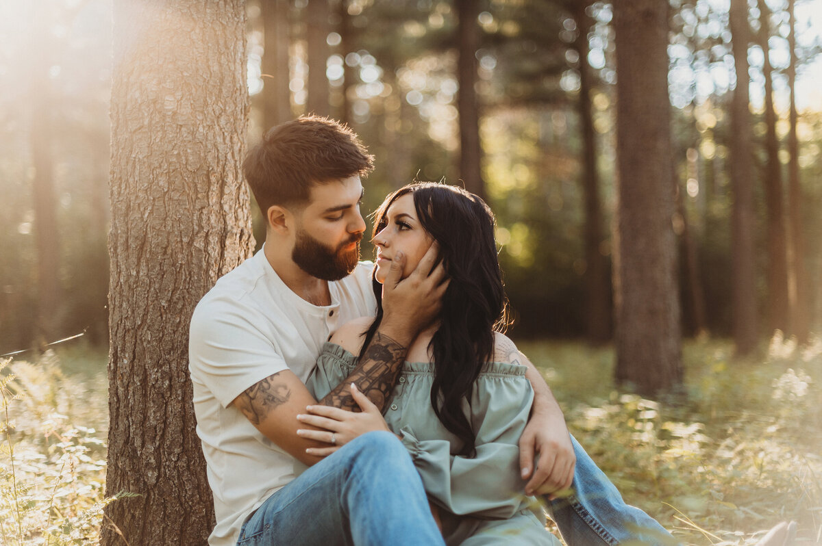 Pine tree engagement session