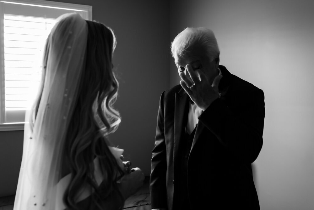 Dad Crying at First Look 