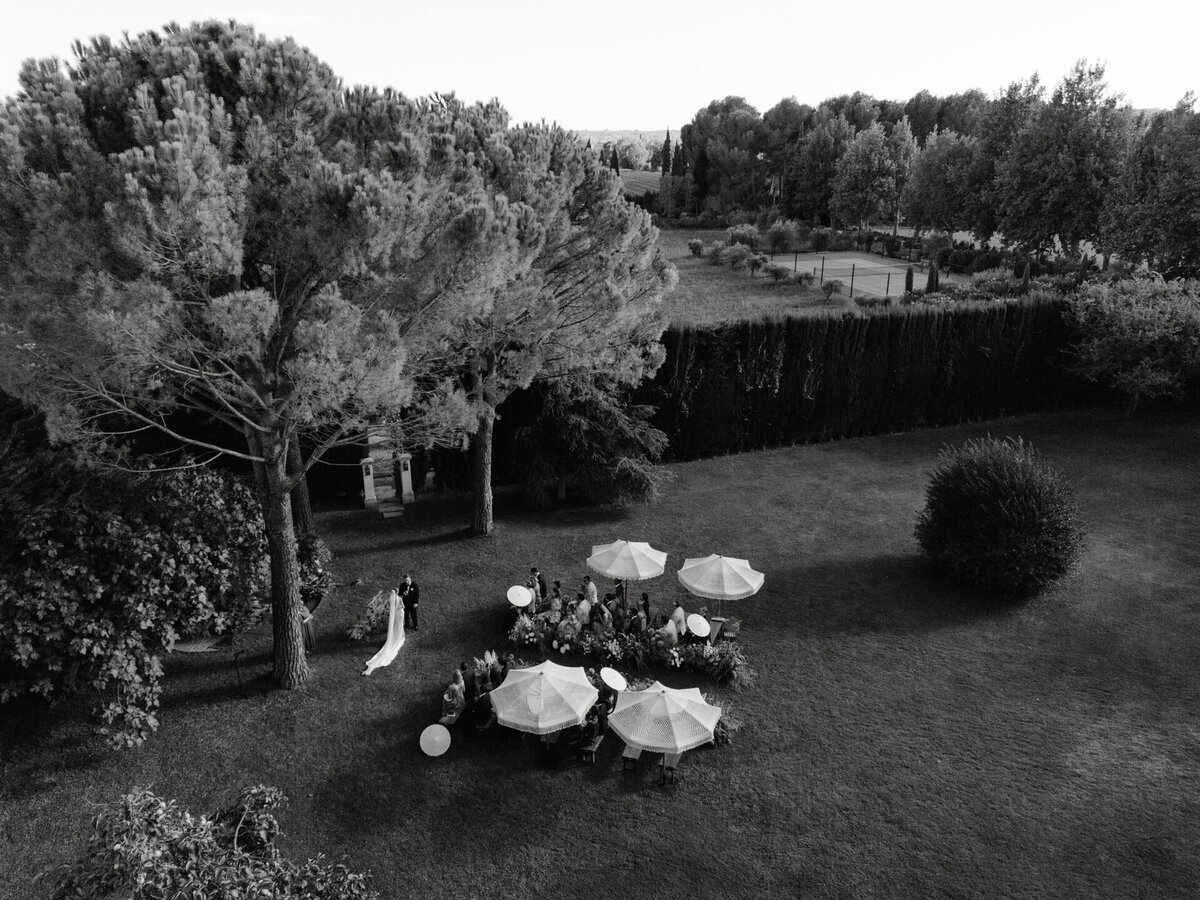 drone wedding ceremony photography provence