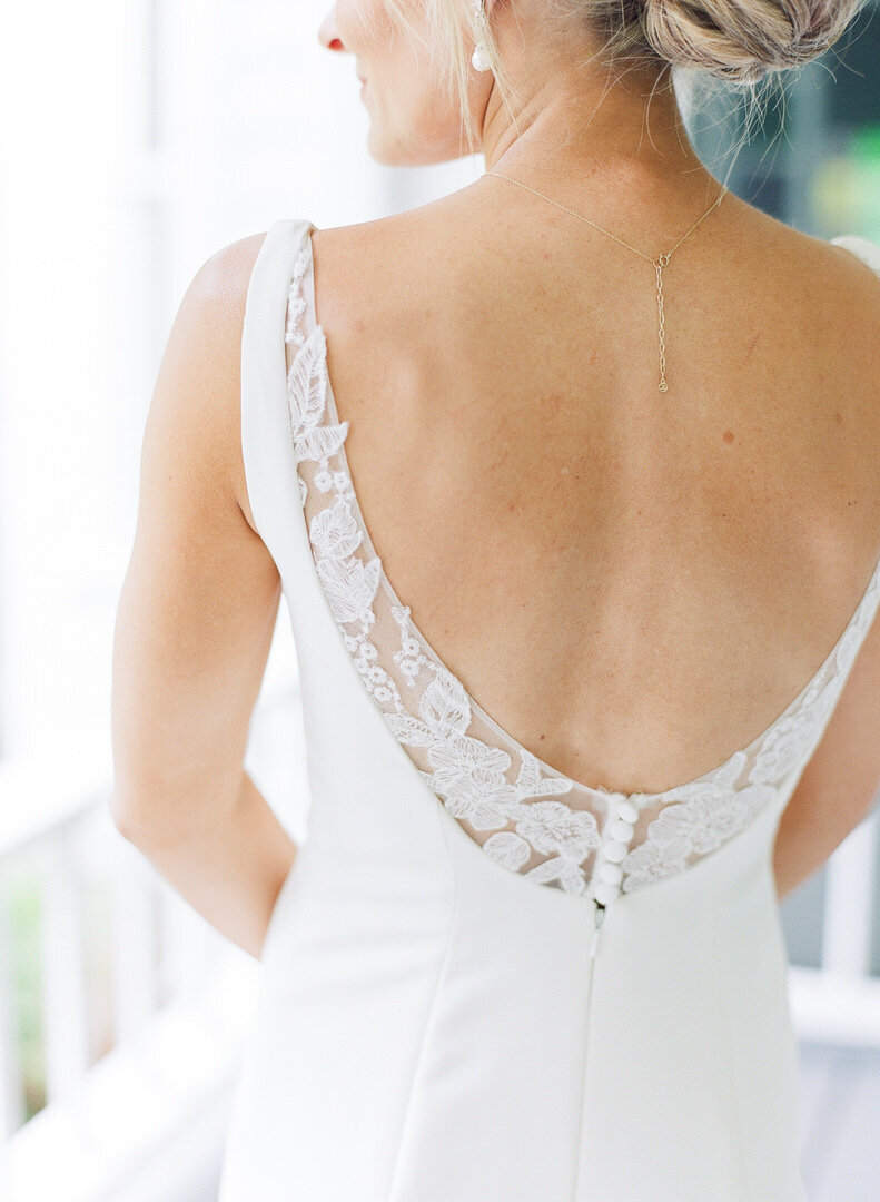 Back of Bride Wedding Gown Photo
