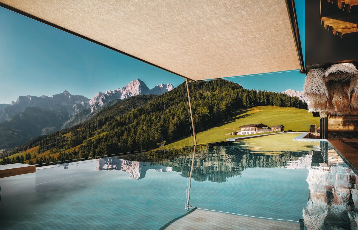 Architekturvisualisierung Jufenalm Pool