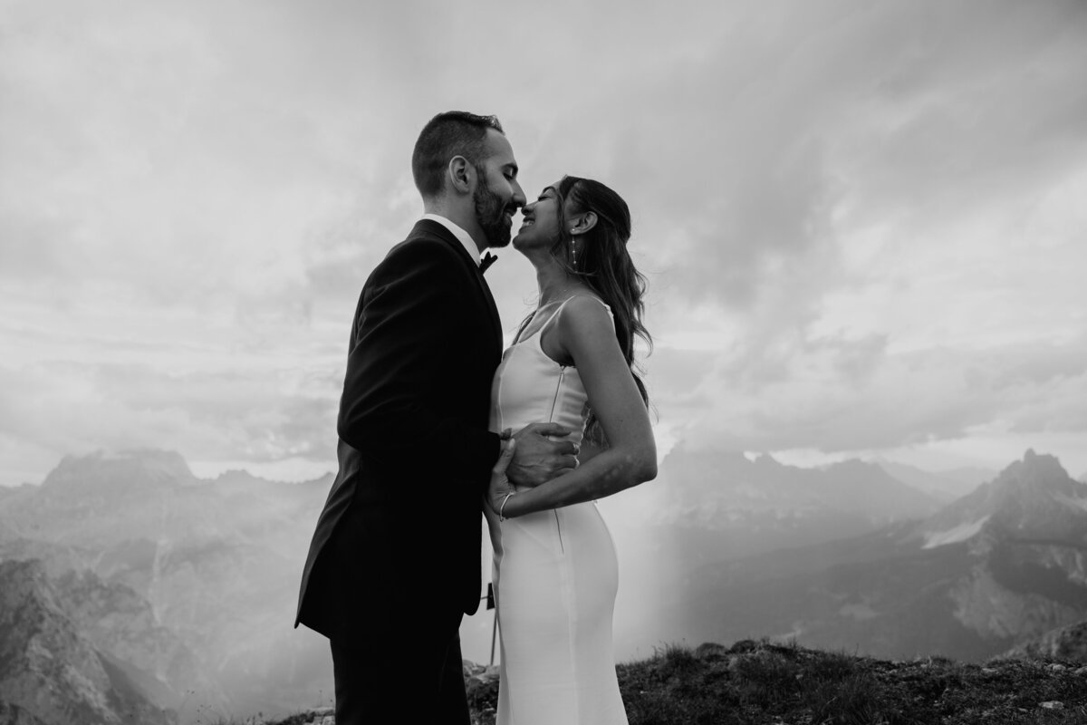 Marmarole helicopter Elopement Dolomites -40