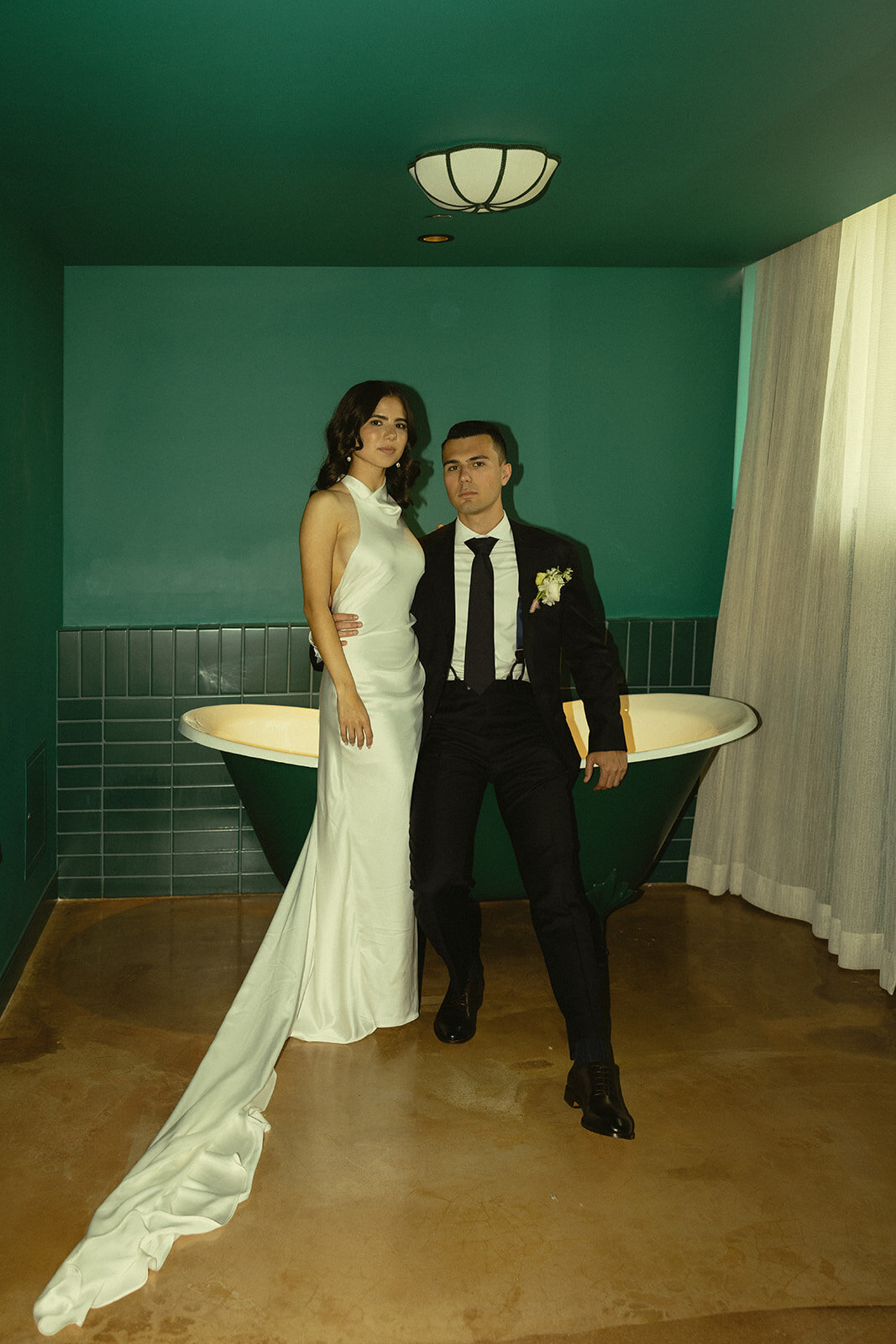 Bride and Groom Fun and Editorial Wedding Portraits Mayfair Hotel and Garden Miami Documentary Wedding Photography0564-2