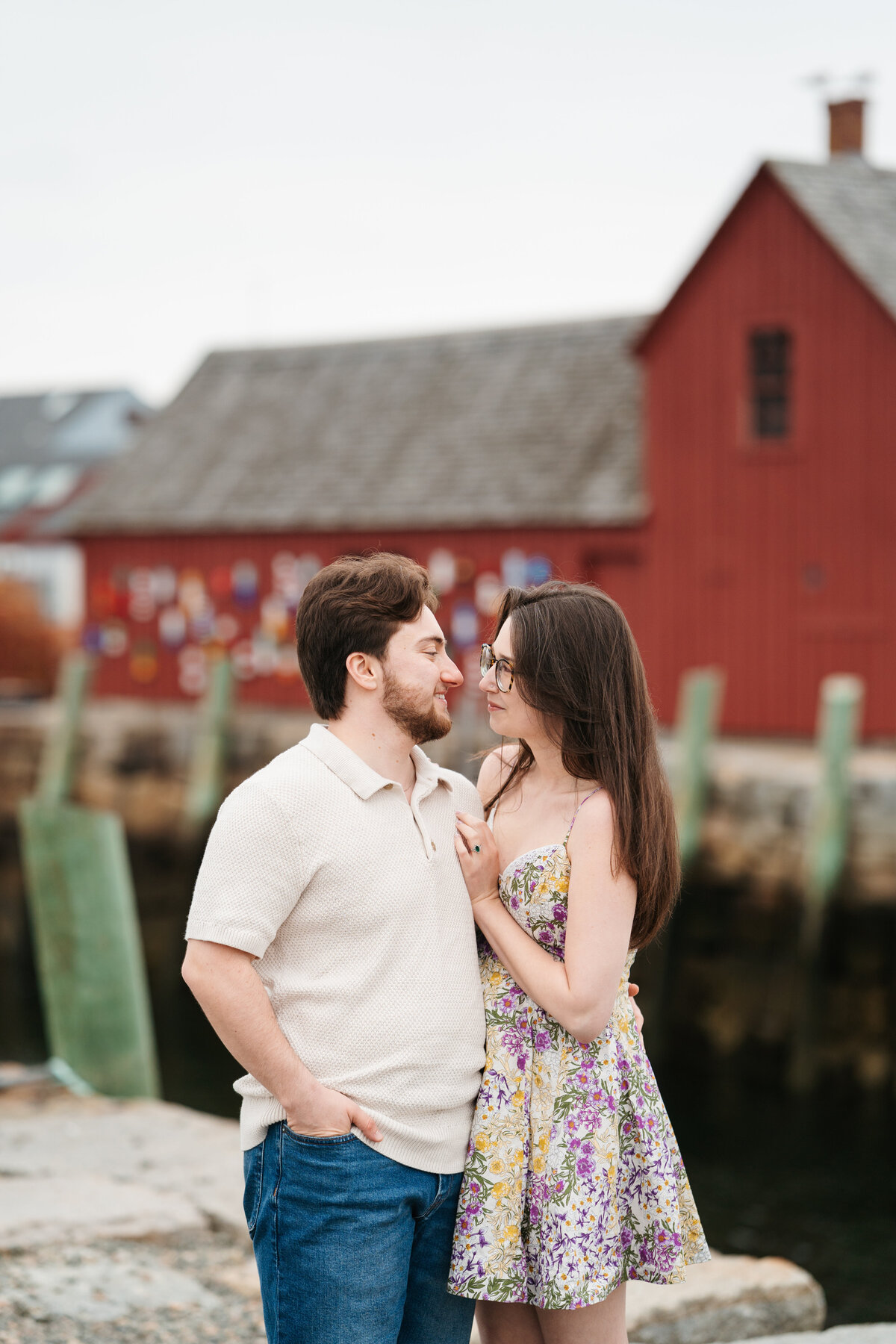 Rockport, MA summer engagement photos