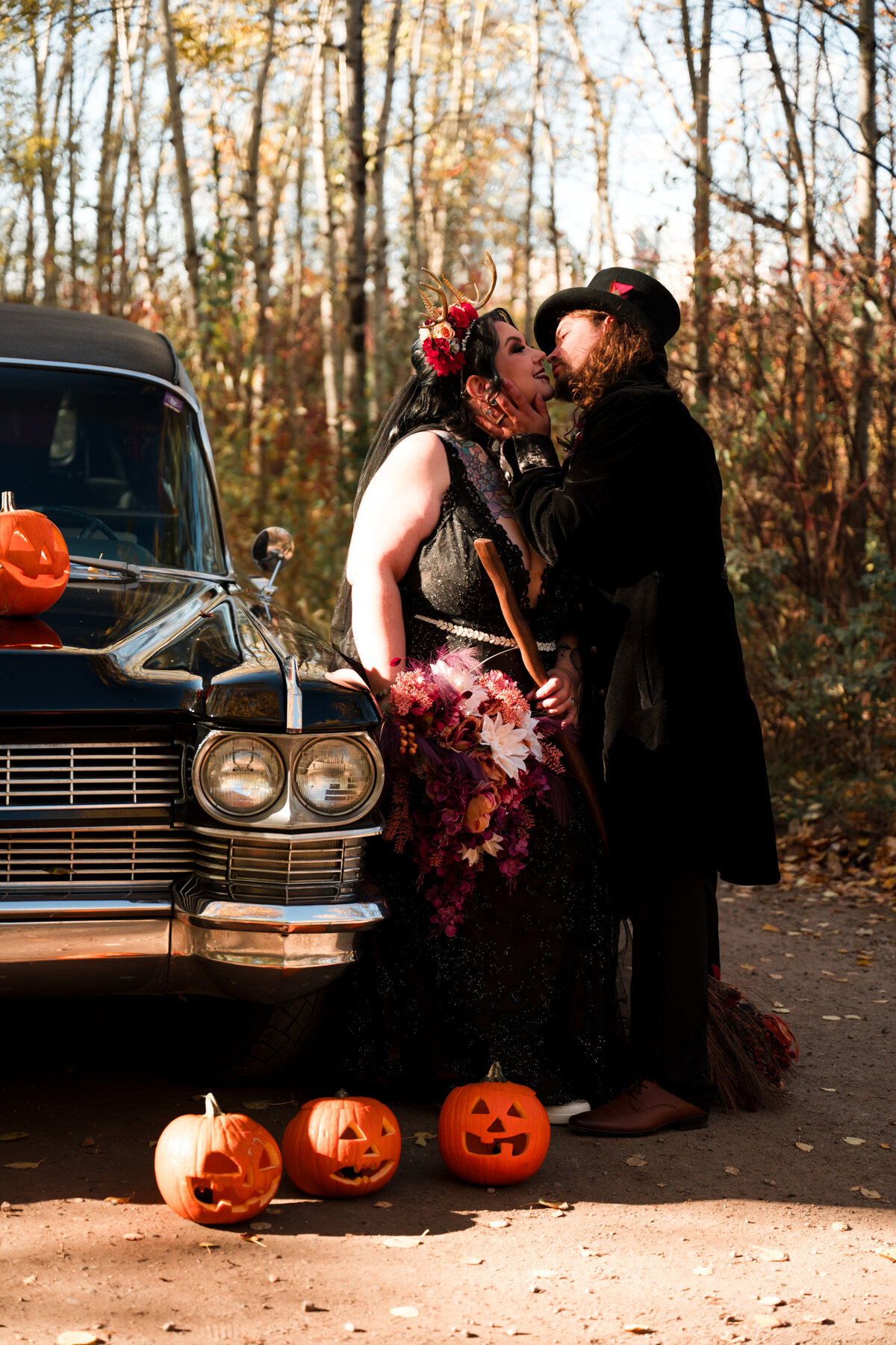 Gothic wedding in downtown Edmonton
