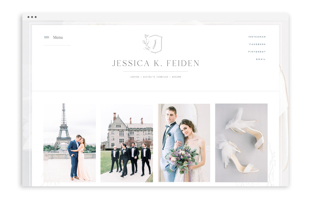 Jessica K Feiden - Logo Design for Photographer Photographers - Showit Website Design Designs for Photographer Photographers by With Grace and Gold - 0