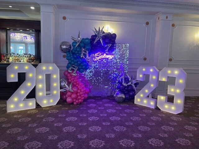 light up numbers and balloons Westchester NY