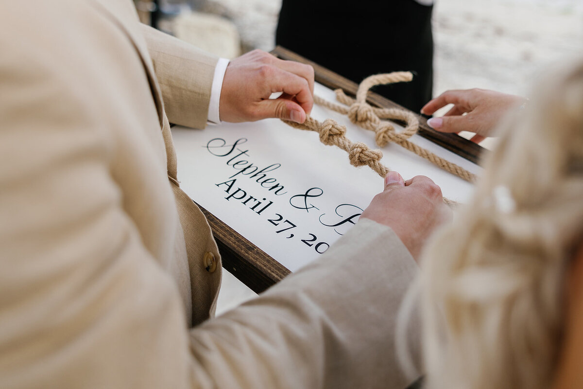 Stephen making it official as he signs the wedding license at Cheeca Lodge.