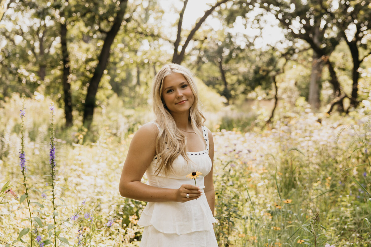 High school senior being photographed