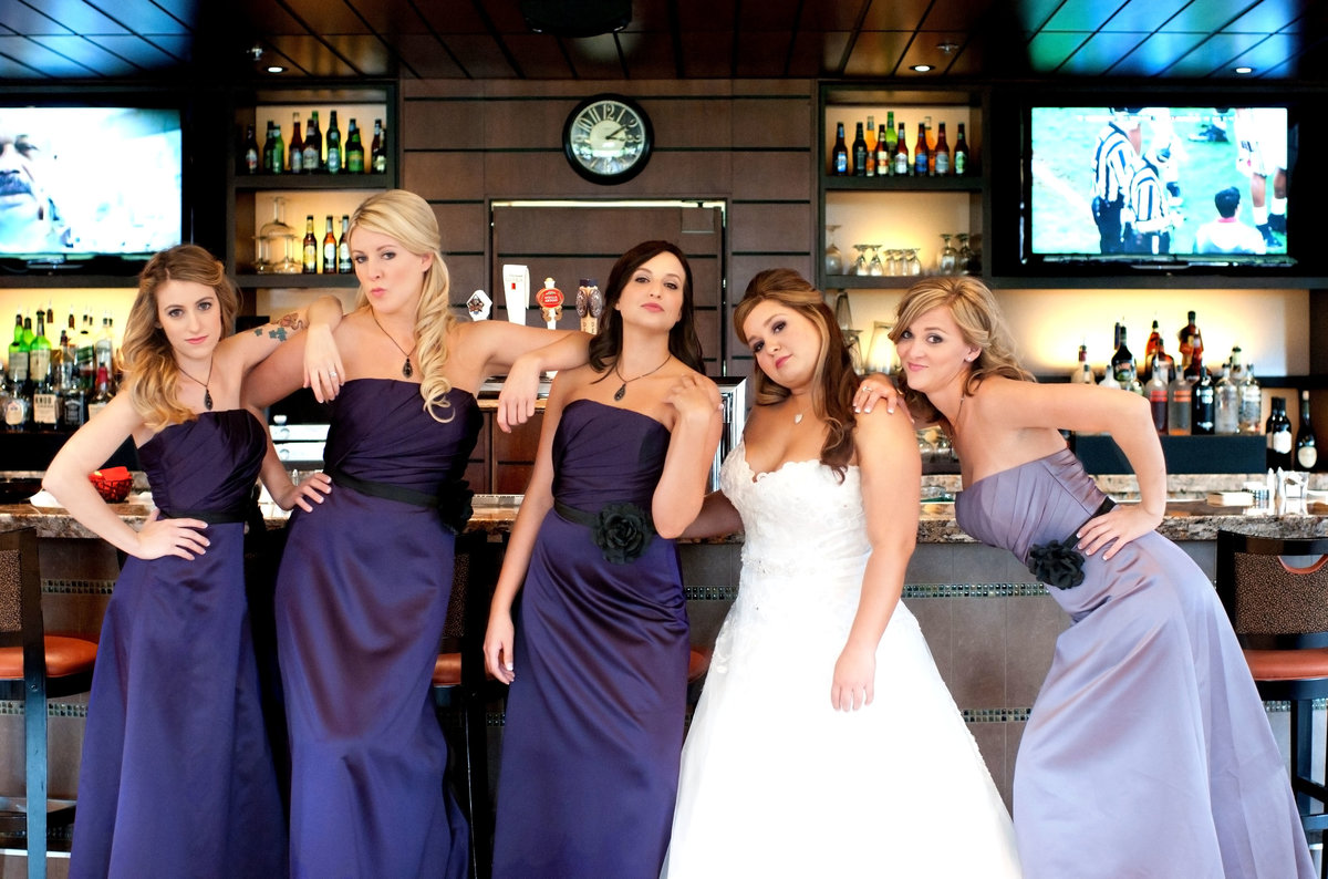 Movie inspired bridal party portrait by Faria Munmun. Bridesmaids movie inspired bridesmaids portrait for the modern bride.