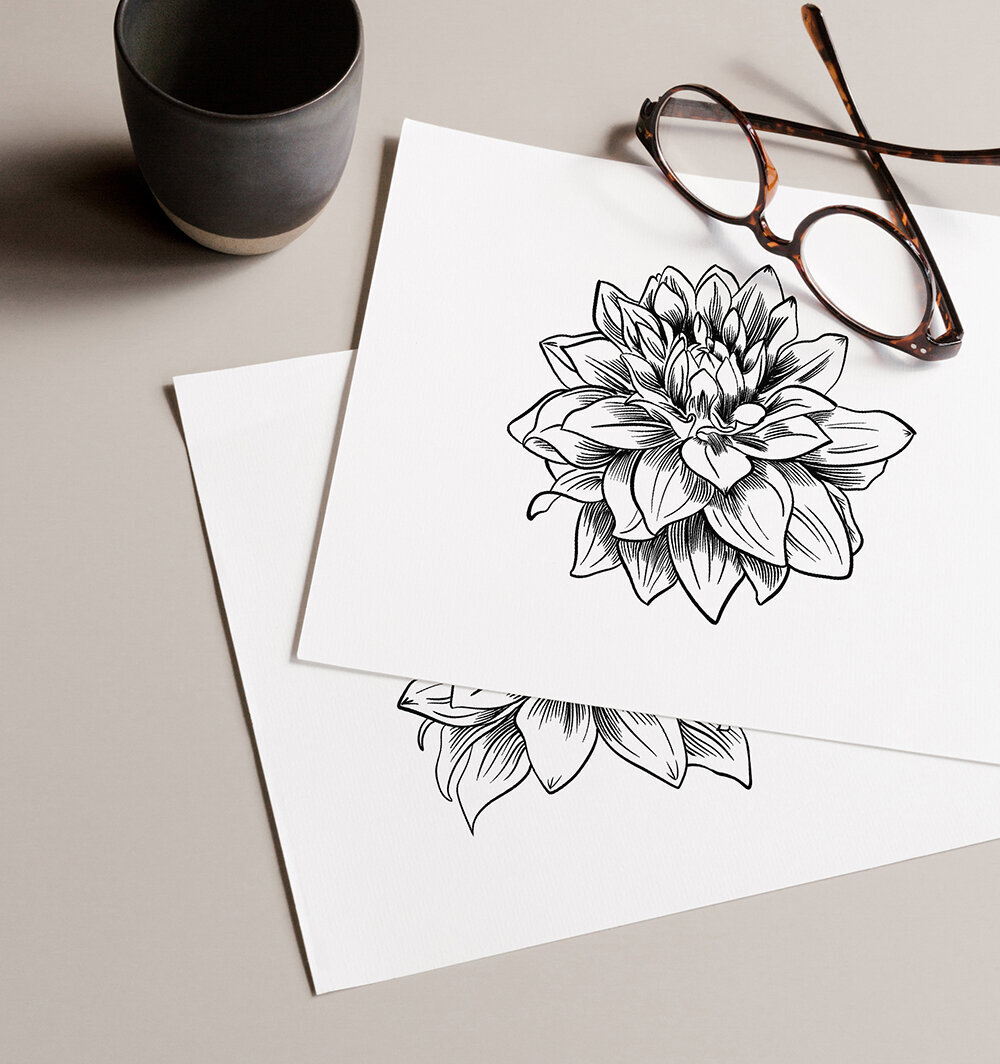 Sketch-tulips variant c