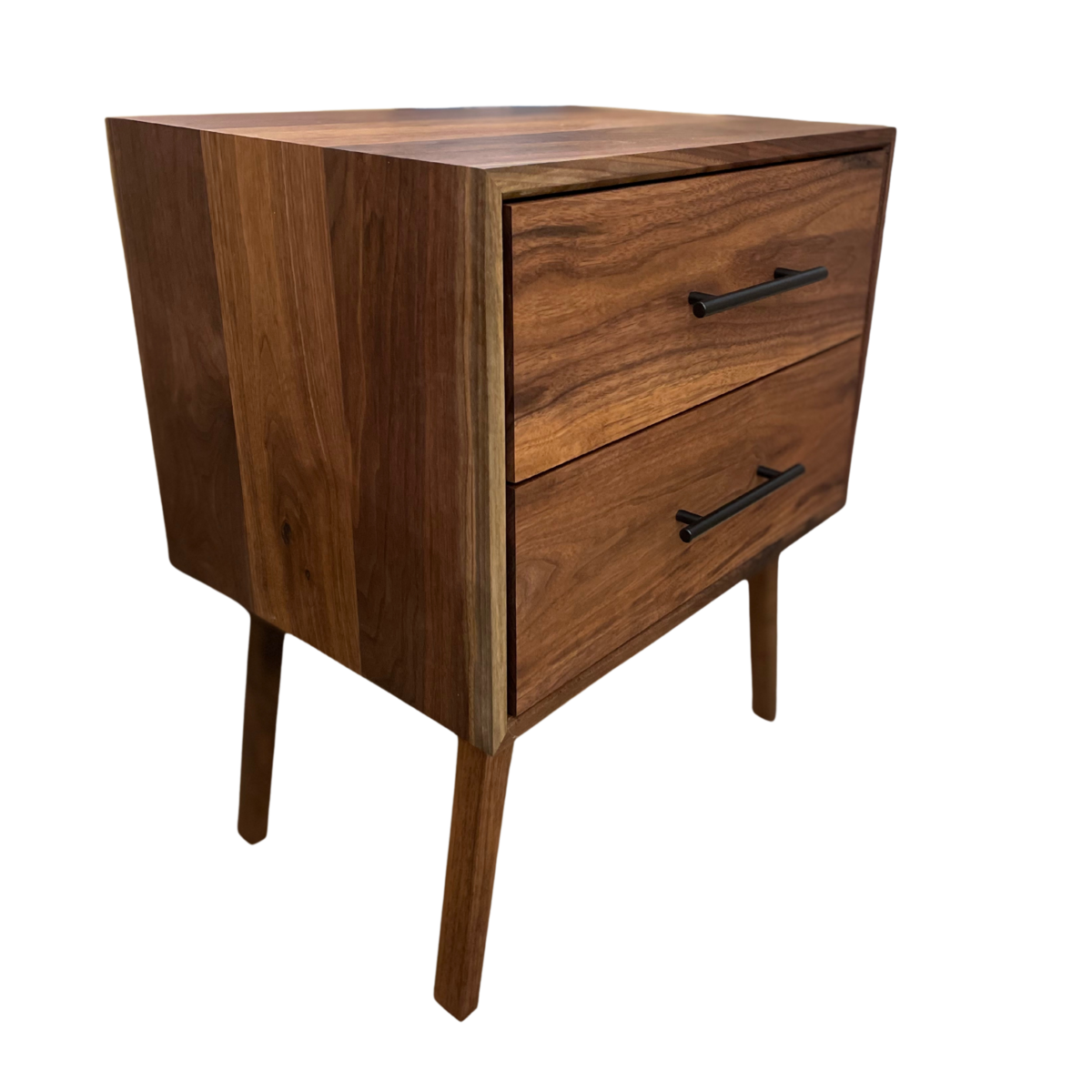 Modern Nightstand with two soft-close drawers