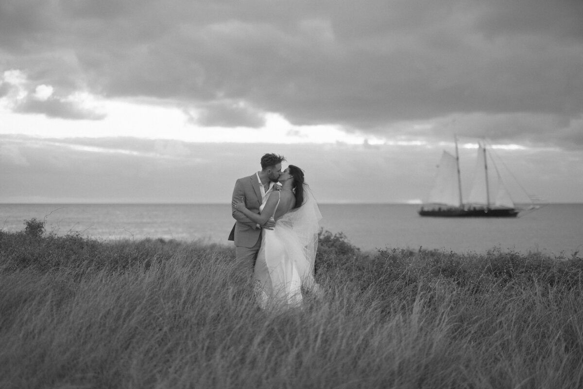 Married Couple Embracing at Sunset in Key West