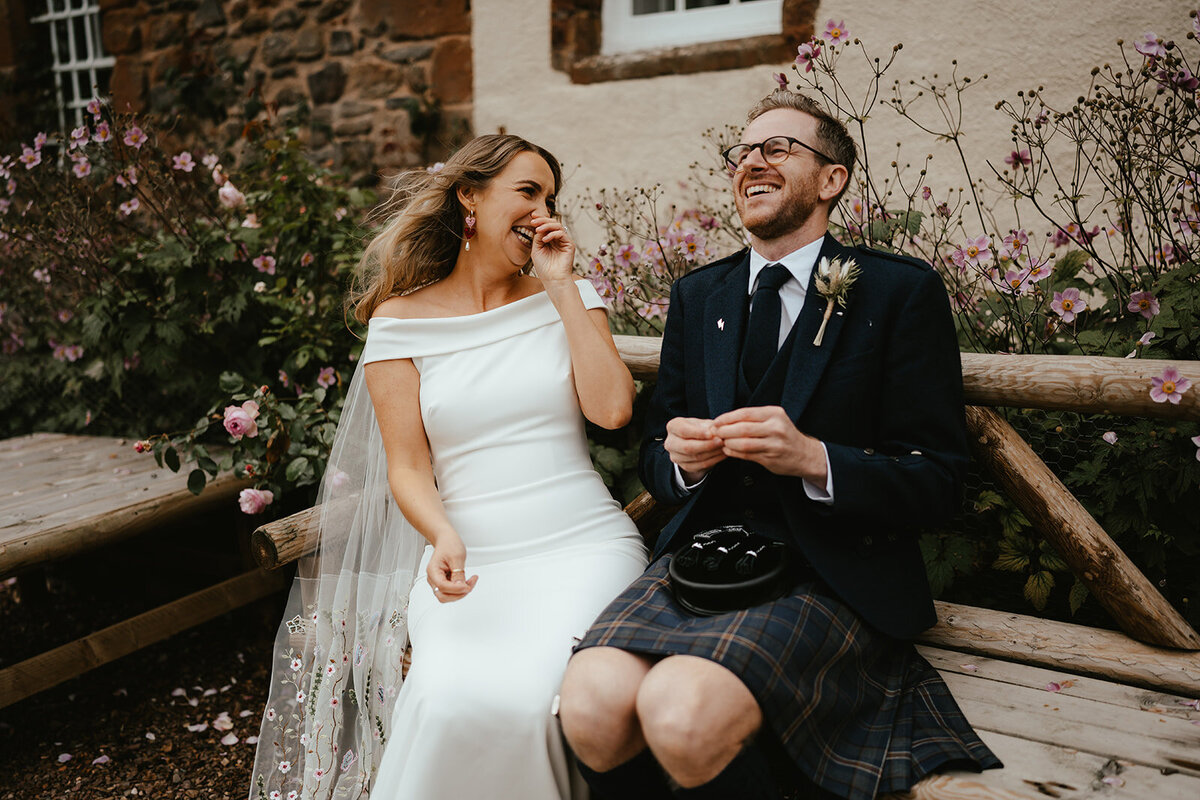A couple share a laugh at Wedderlie House