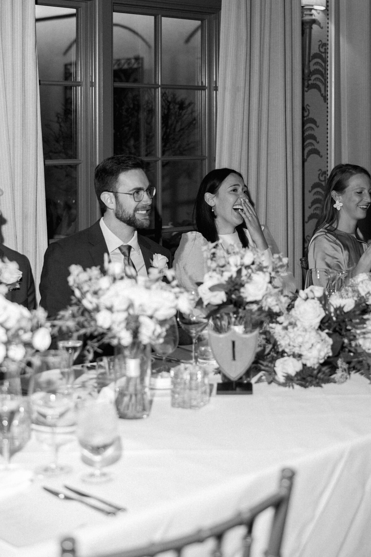 Joyful reception moment by Ohio wedding photographer capturing authentic emotion
