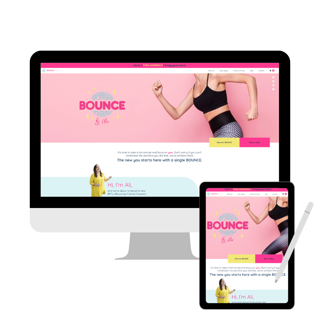 Website Mockup for Bounce by Ali