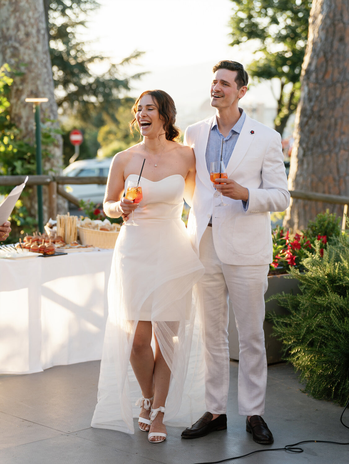 29-Bride-and-Groom-Laughing-During-Speeches