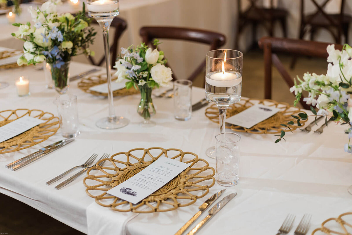 wedding table decor at Long Island wedding