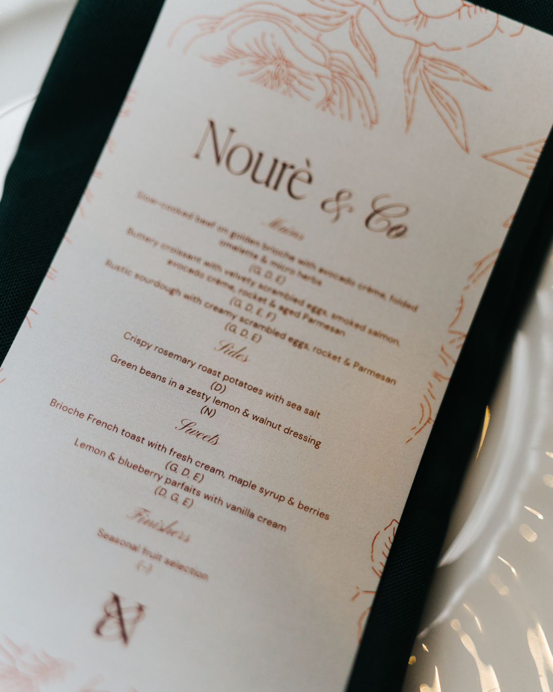 Event food styling and catering setup in London by Nouré & Co