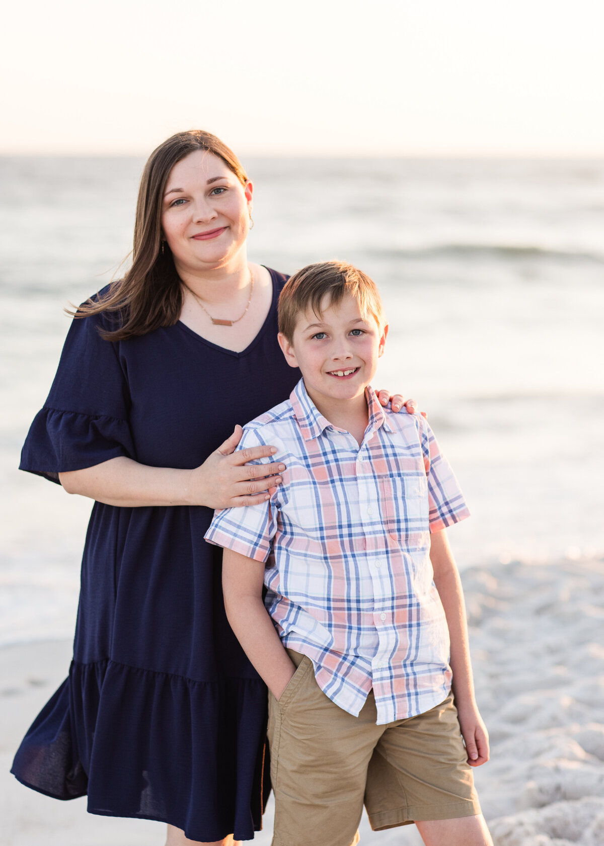 mother-son portraits in Johnson Beach Fl