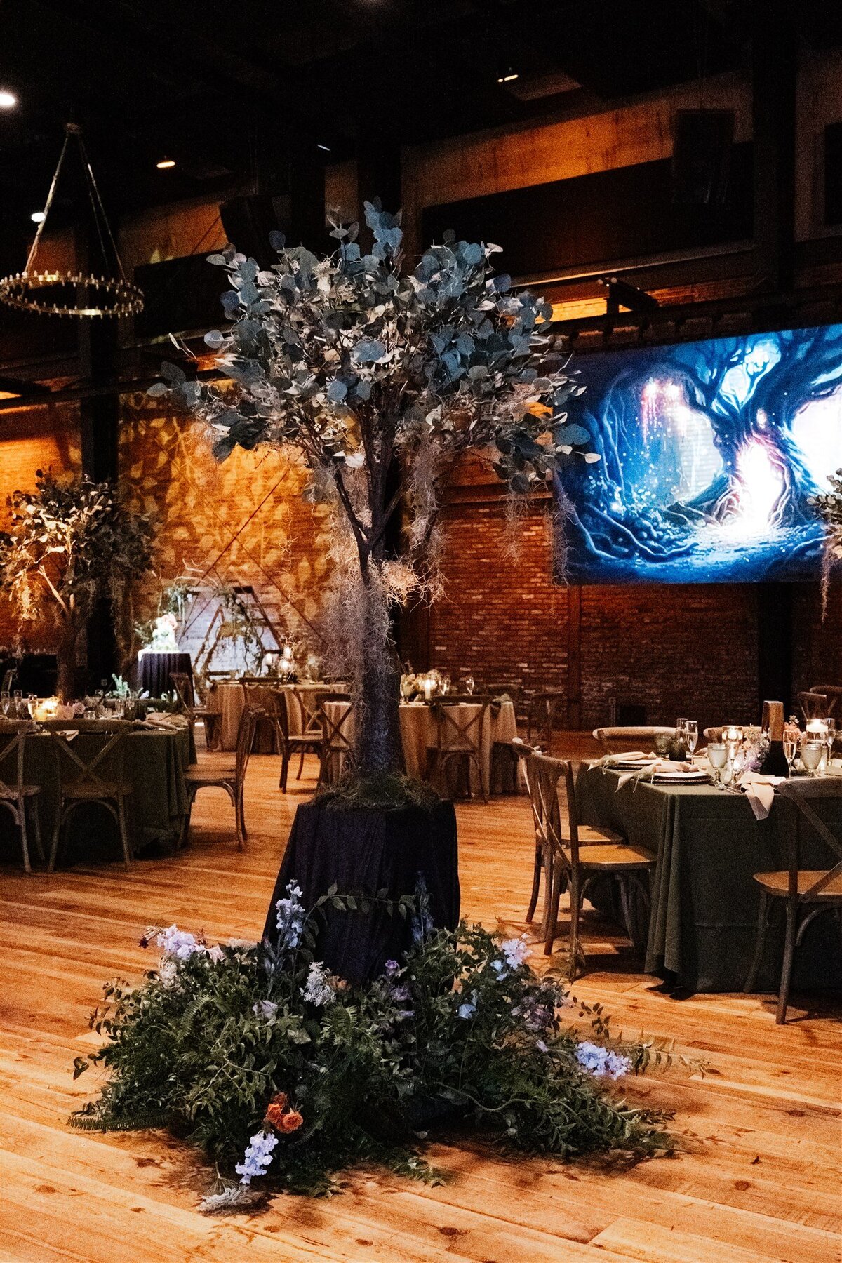 36 - Armature Works The Gathering Wedding Reception Lord of the Rings Tree Decor - Tampa Bay Wedding Planner