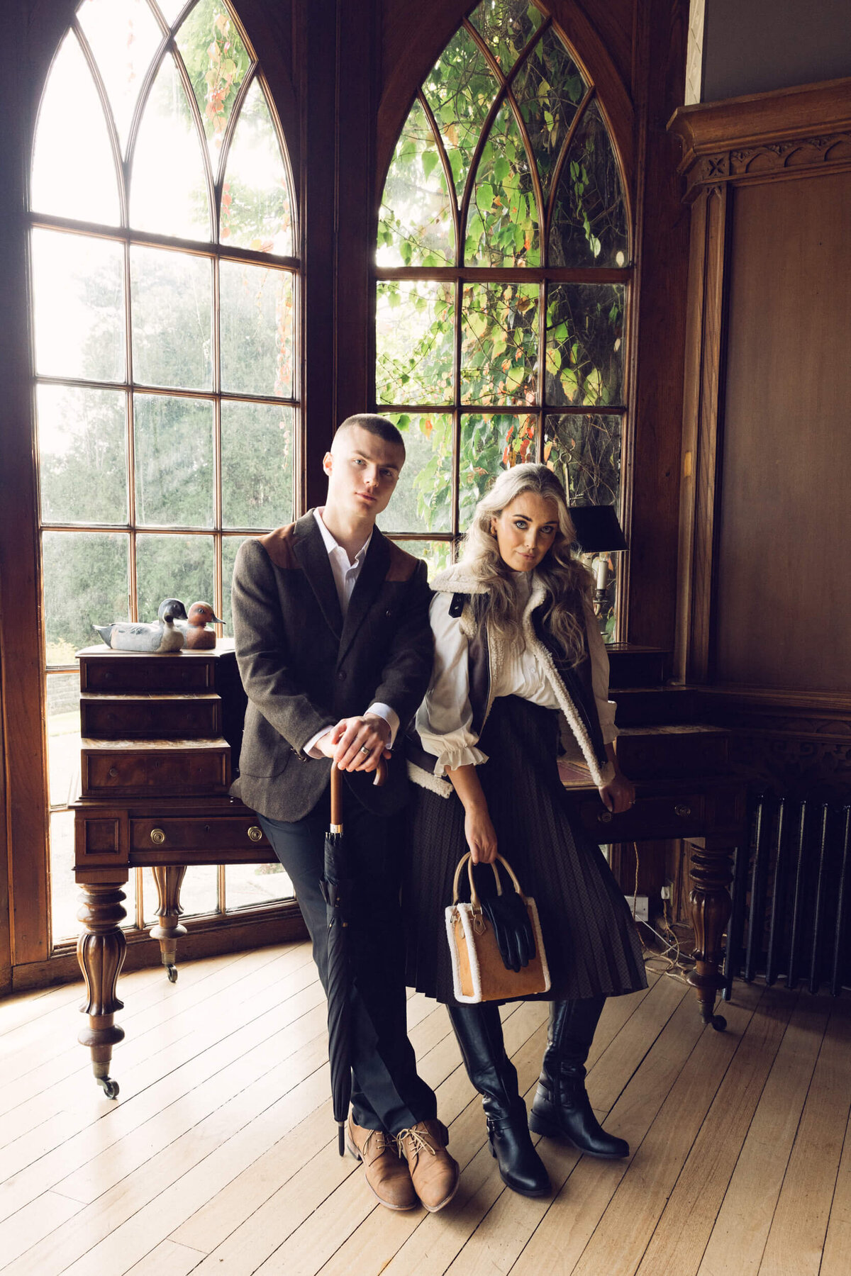 A wedding engagement photo shoot at Luttrellstown castle in Dublin Ireland