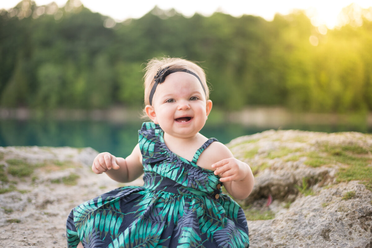 Green LAkes state park, pretty baby, tropical dress