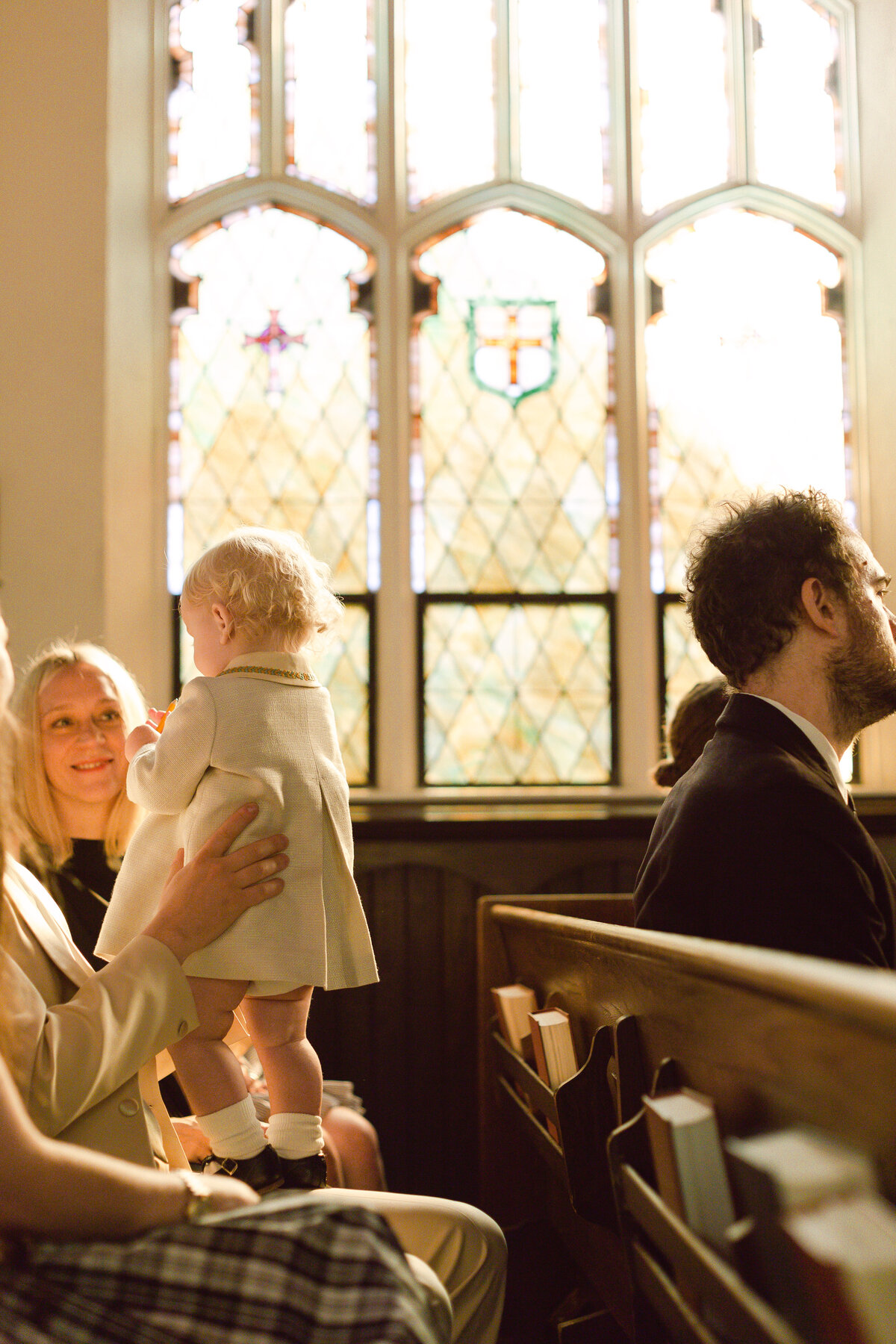 baby at a wedding looking vogue magazine chic