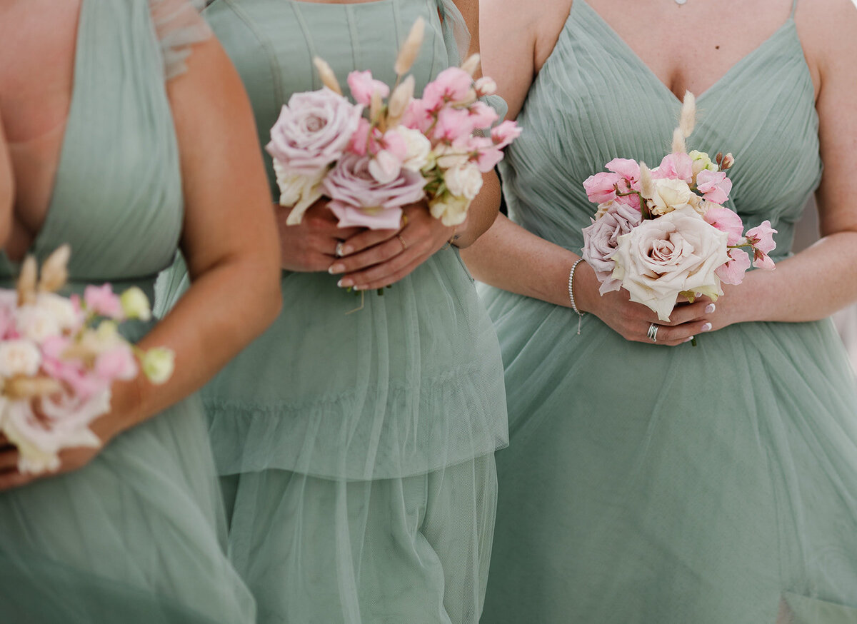 A soft and elegant bridal party detail from Brenda & Stephen’s wedding at Cheeca Lodge.
