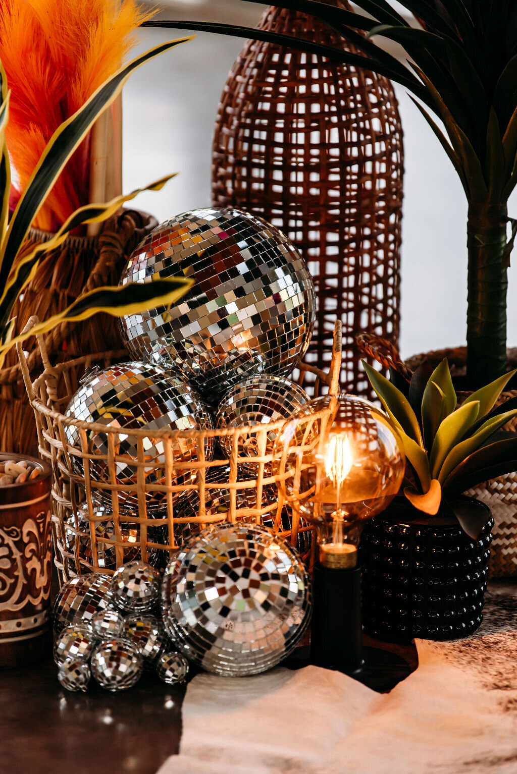 Vesper-and-Vow-Bemidji-Minnesota-wedding-and-elopement-photographer-coordinator-planner-boho-disco-pink-decor