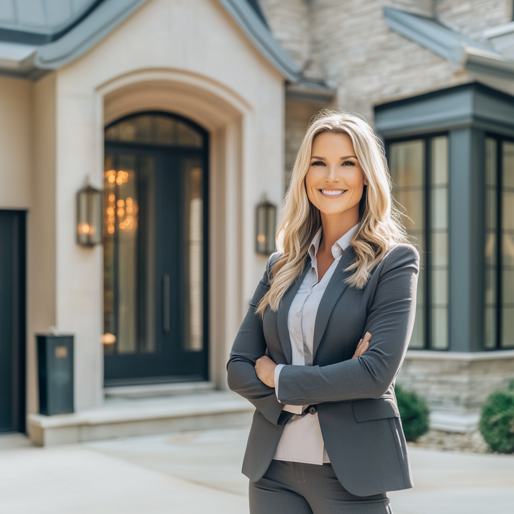 kdurski_86694_a_blonde_woman_standing_in_front_of_a_luxury_home_ede2f4e8-31d9-4938-986f-ab8563c36833