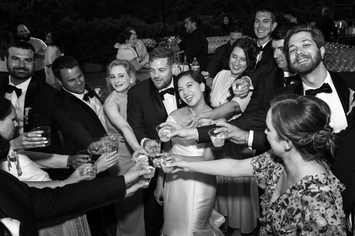 Bride making a toast