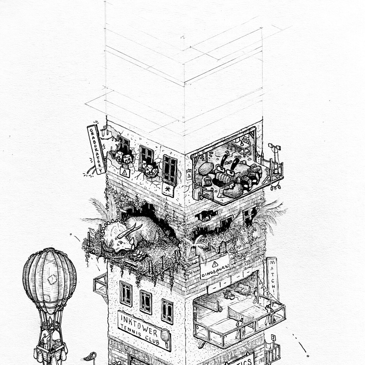 Pen and Ink Illustration of Inktober 2022 prompt: Crabby