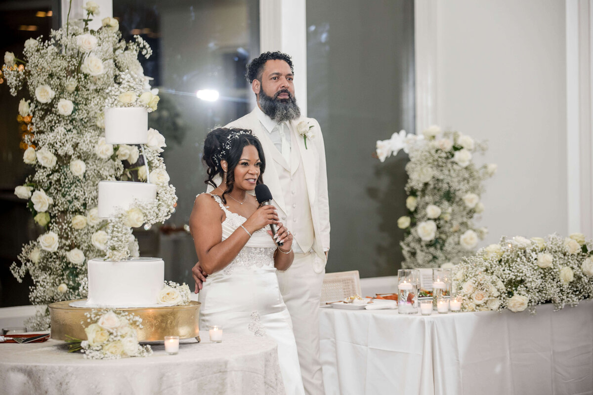 The couple plays the popular wedding shoe game, answering fun questions about their relationship.