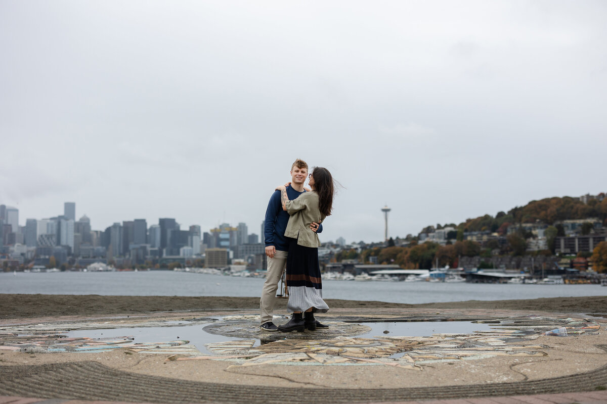 Surprise Seattle wedding Proposal, engagement photography Gas Works Park- 17