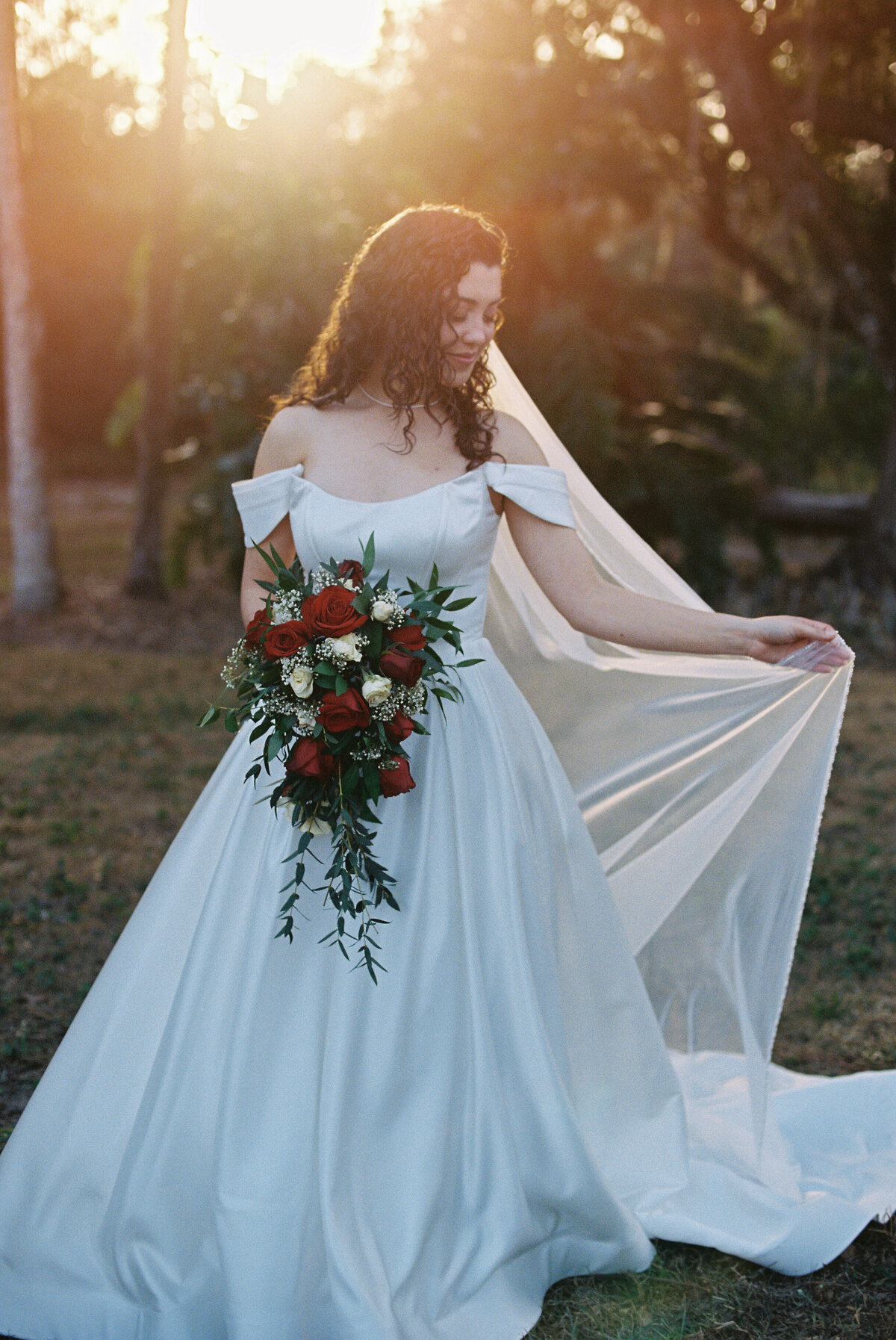 bridal portait on f35mmfilm florida wedding