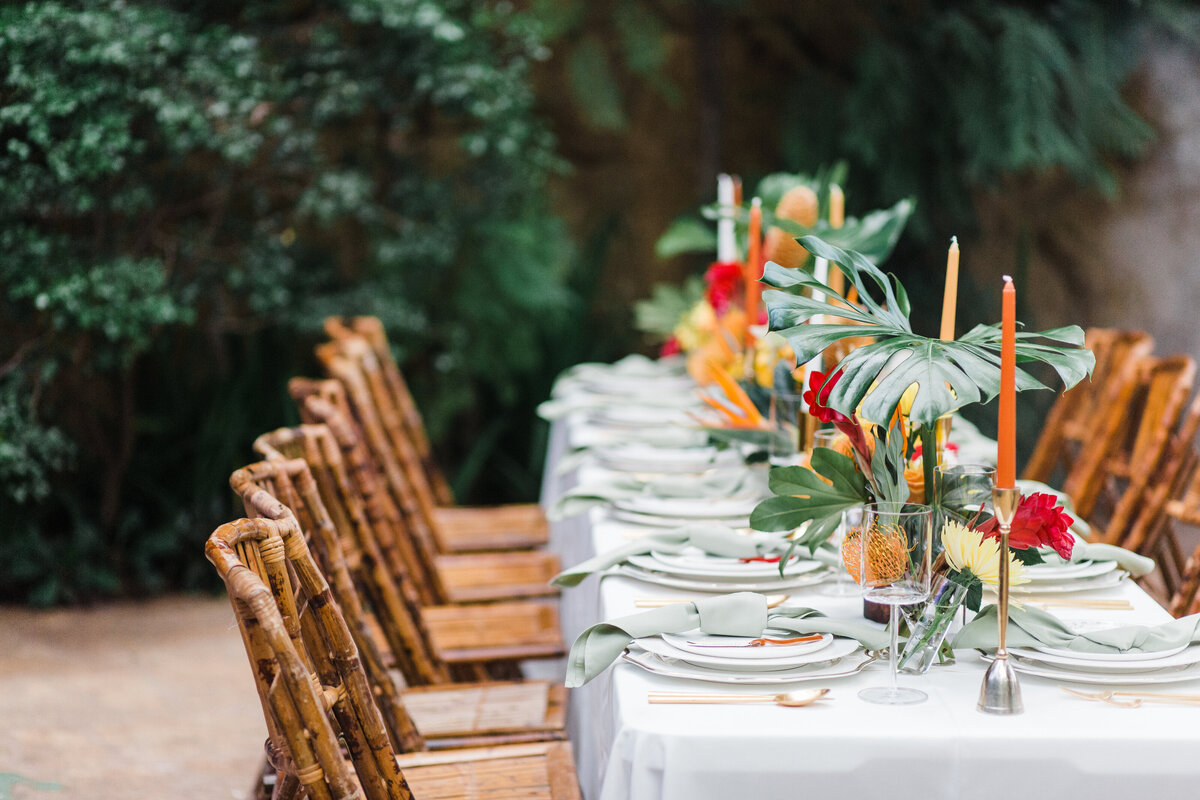 Dallas Aquarium Nimbus Events Wedding Planning Tropical Table