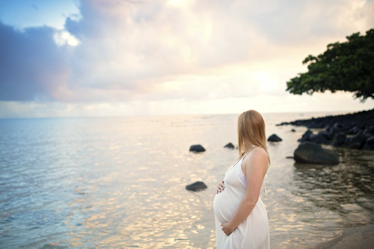 Maternity session located at the beach