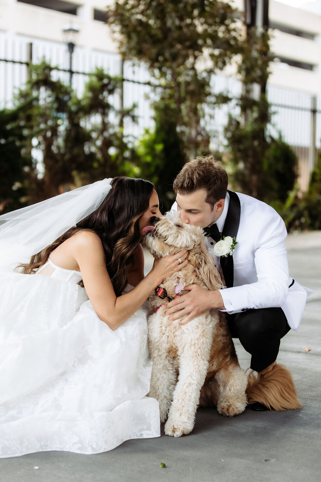 Couple with pet