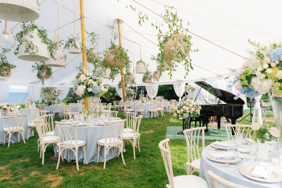 white wicker bell pendant, wicker pendants, glass rope orbs, white side pole panels (4)