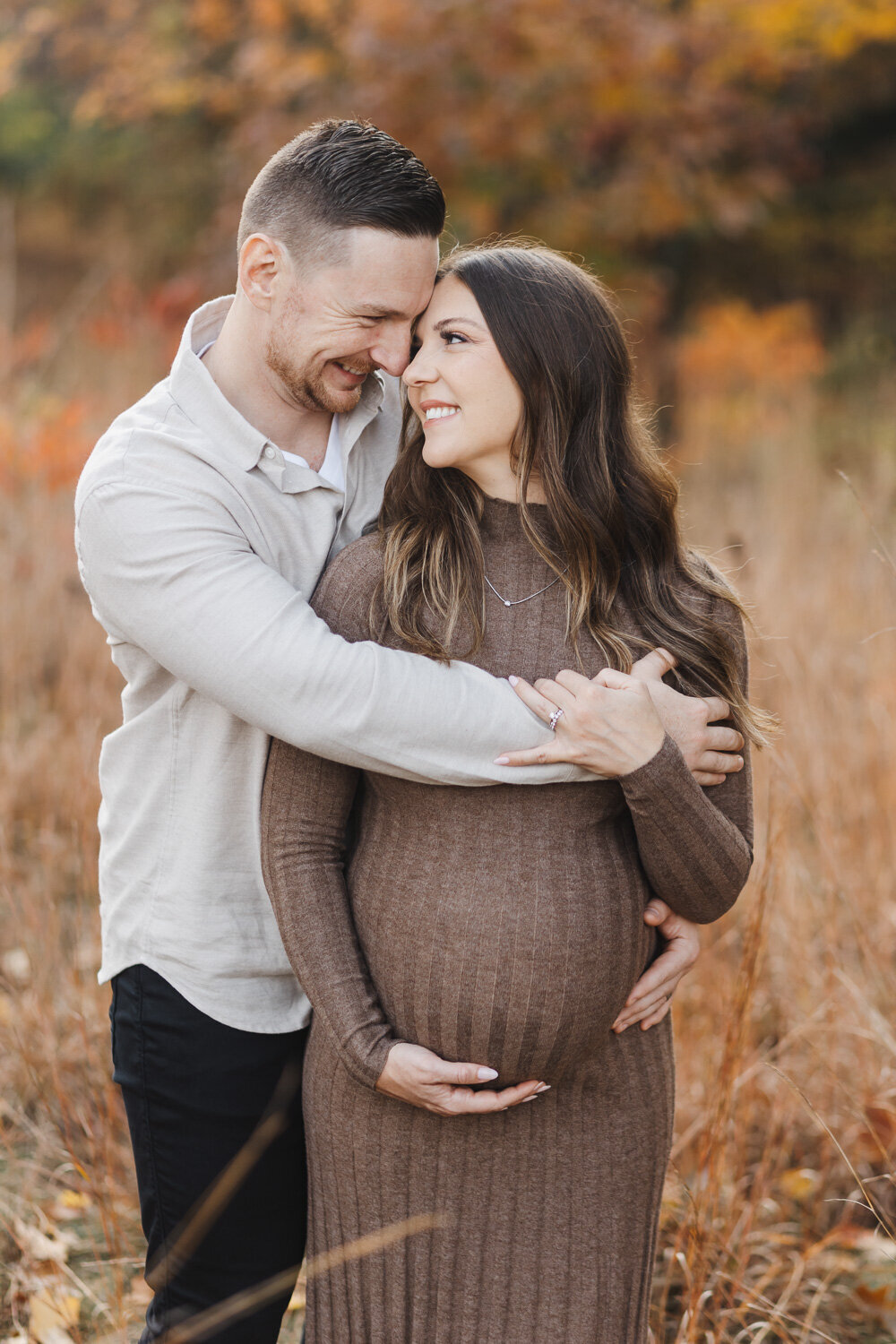 Happy expecting couple