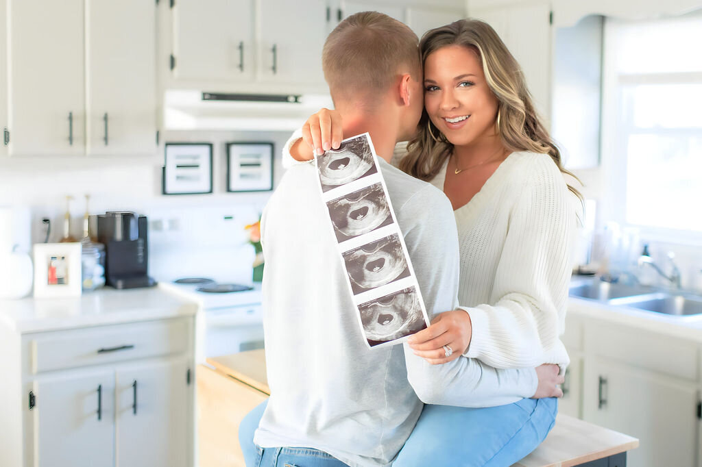 In-home pregnancy maternity photo session in Davidson NC