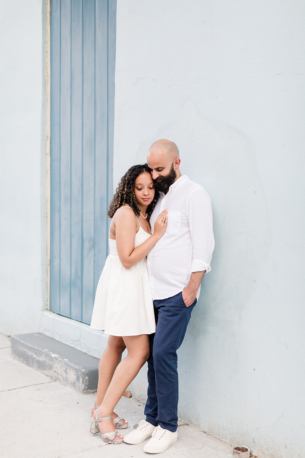 Engagement photo of couple in New Orleans, Louisiana