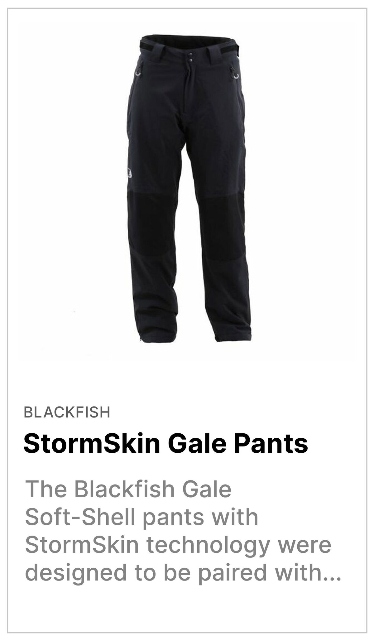 Blackfish StormSkin Gale Pants
