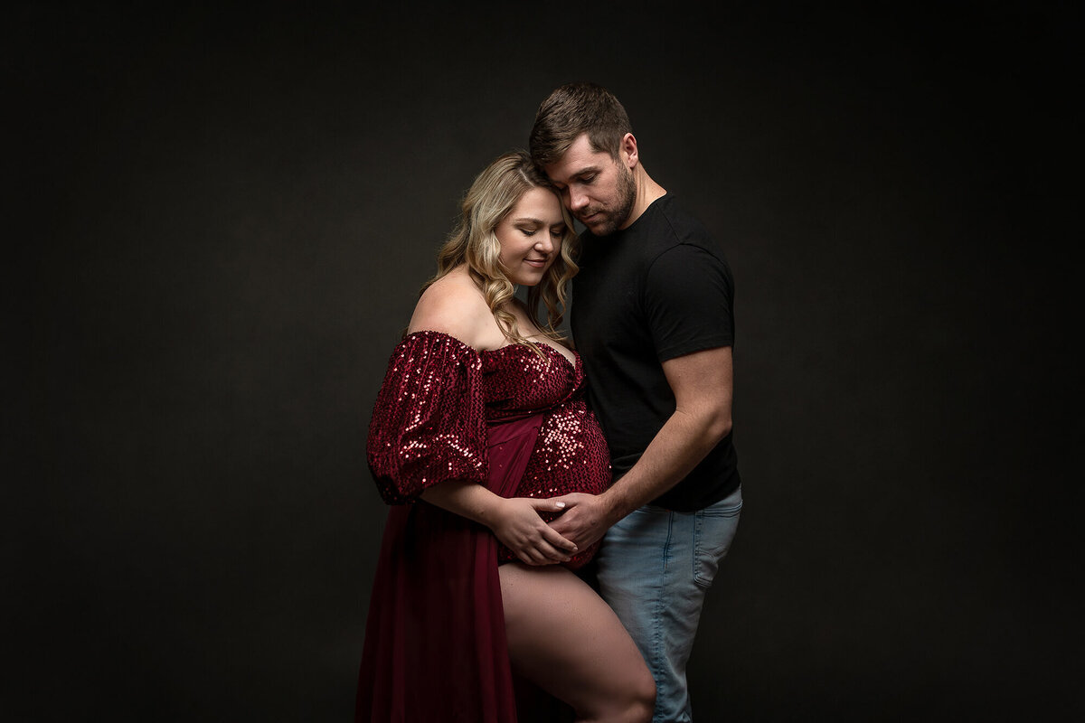 Maternity couple during their photo session in Southern Minnesota.