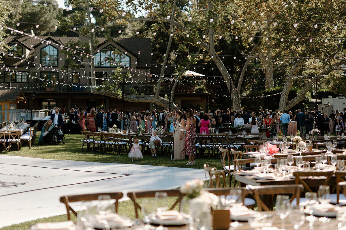 backyard wedding reception